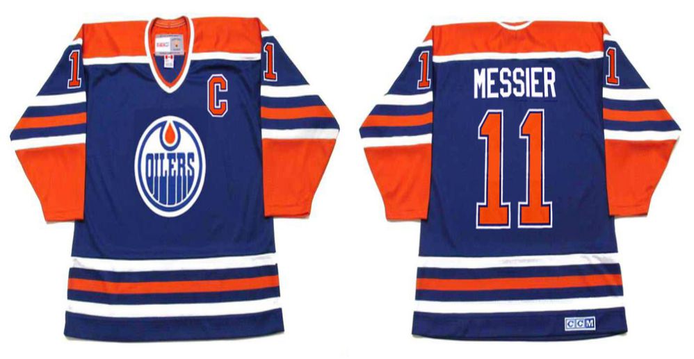2019 Men Edmonton Oilers #11 Messier Blue CCM NHL jerseys->edmonton oilers->NHL Jersey